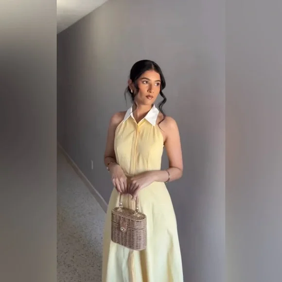 Commense‎ Button Sleeveless Collar Dress - Picture 11 of 16